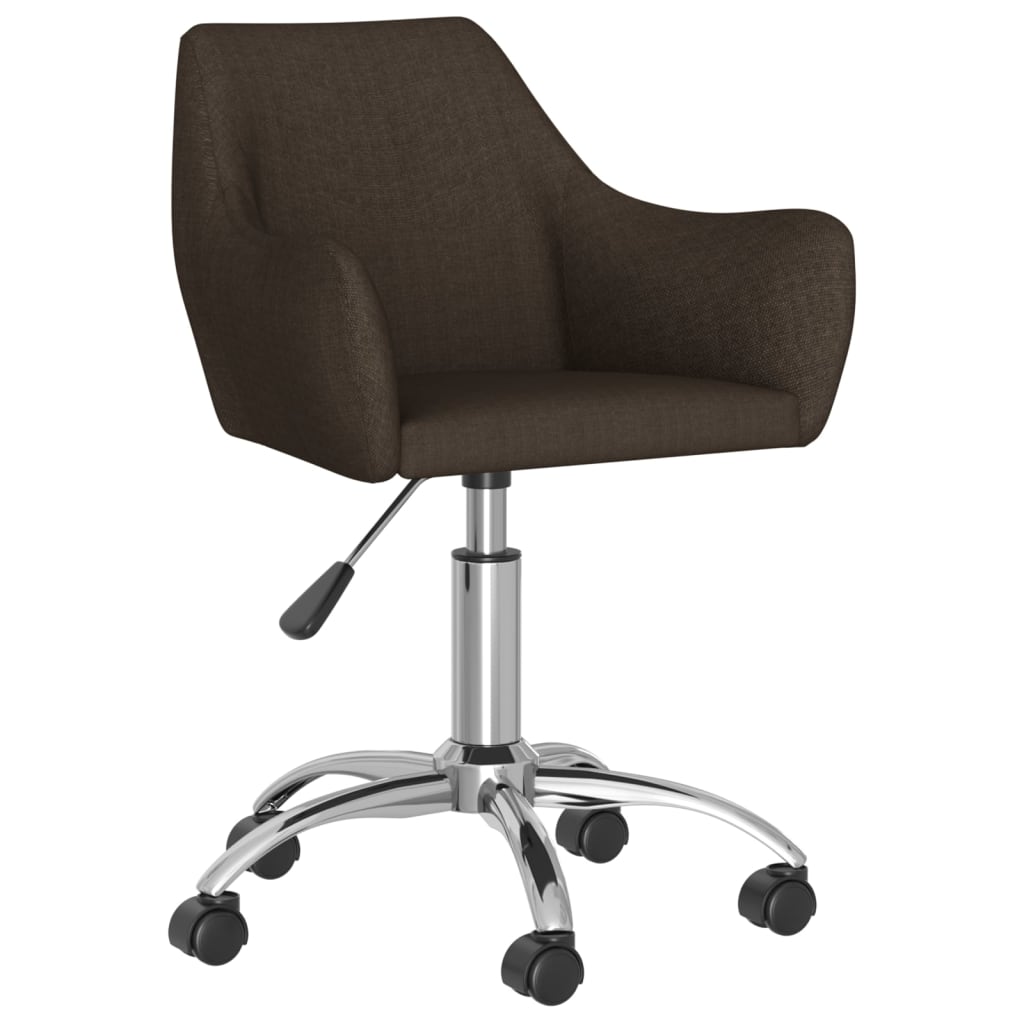 Pasukama biuro kėdė, tamsiai rudos spalvos, audinys (330930)