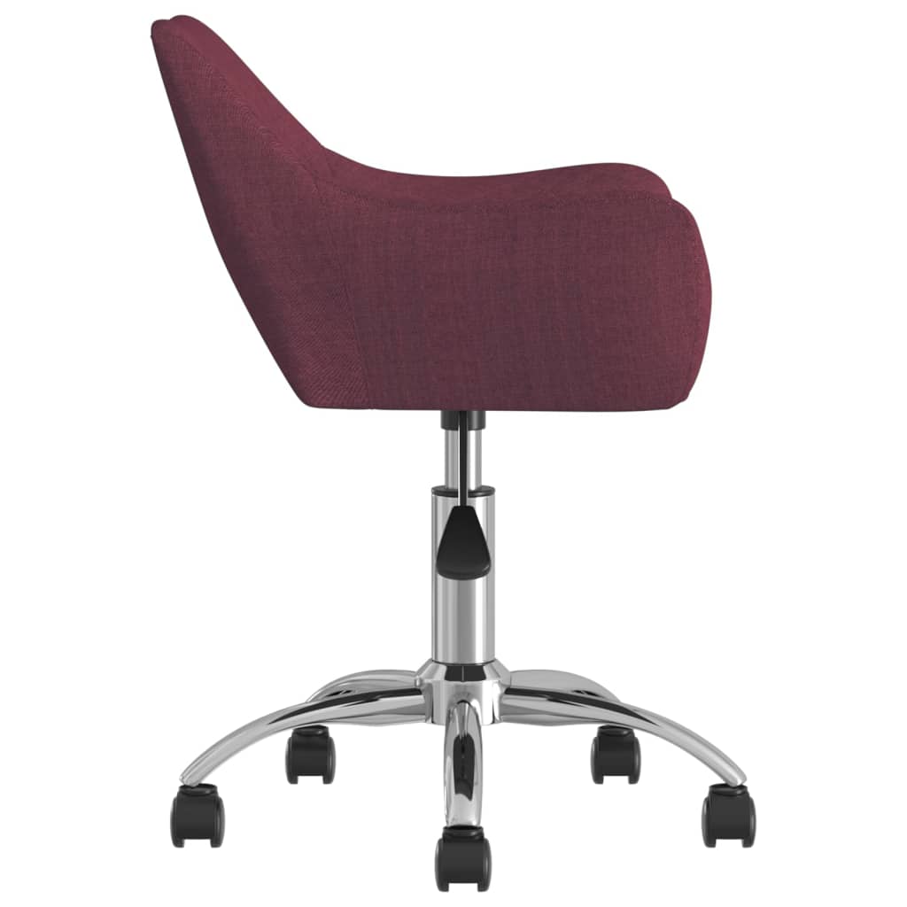 Otočná kancelárska stolička fialová látková