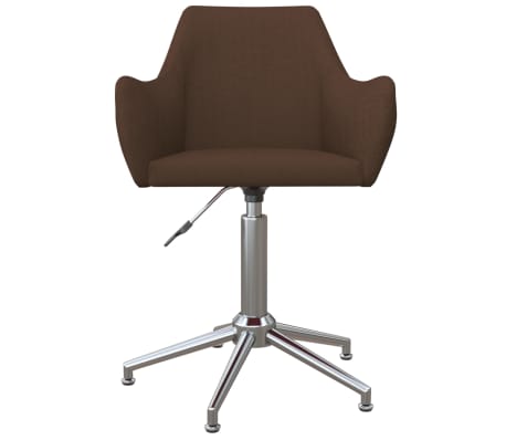 vidaXL Pasukama biuro kėdė, rudos spalvos, audinys (330953)