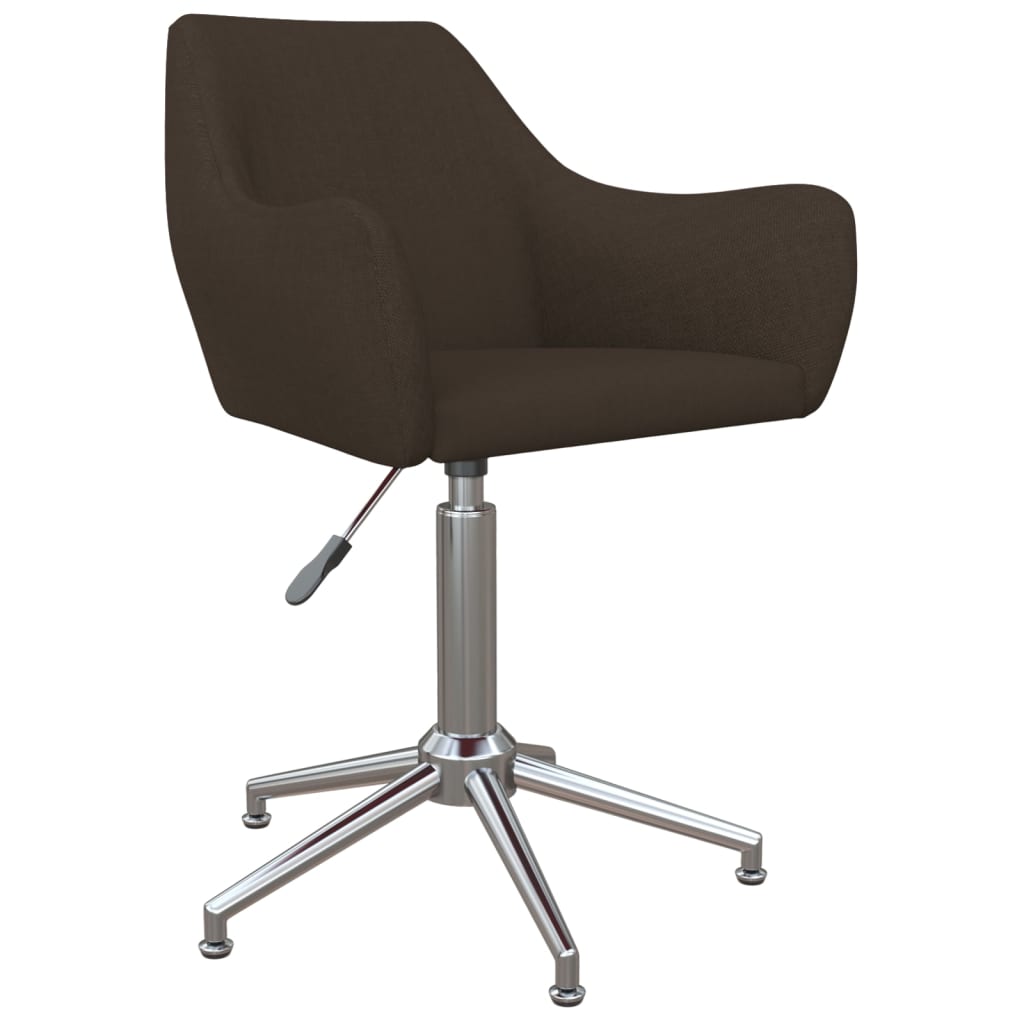 Pasukama biuro kėdė, tamsiai rudos spalvos, audinys (330954) 