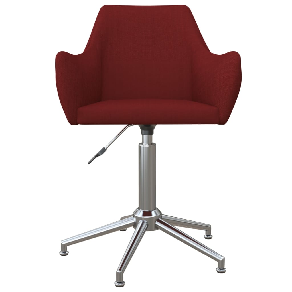vidaXL Pasukama biuro kėdė, raudonojo vyno spalvos, audinys (330958)