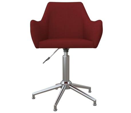 vidaXL Pasukama biuro kėdė, raudonojo vyno spalvos, audinys (330958)