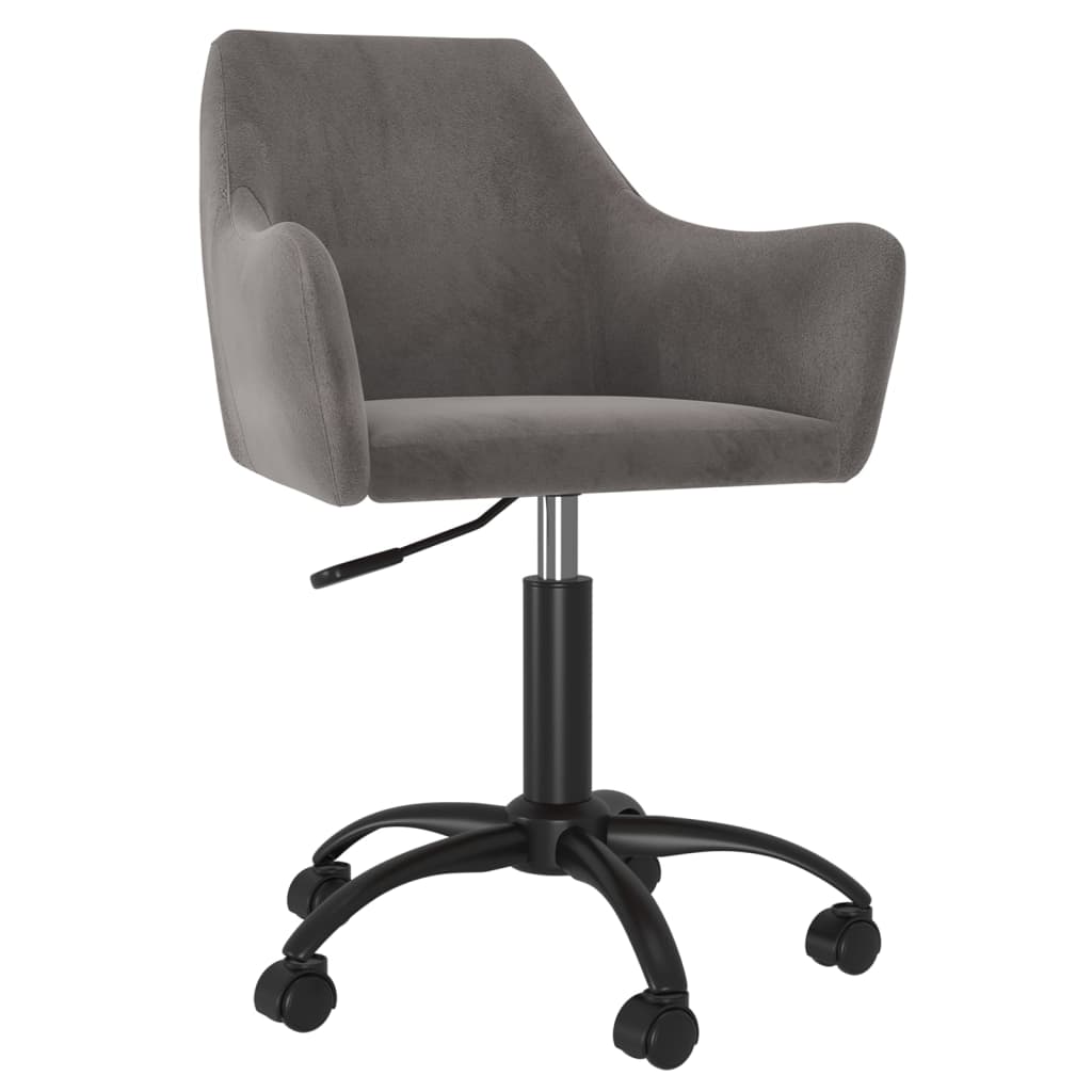 

vidaXL Eetkamerstoelen draaibaar 4 st fluweel donkergrijs