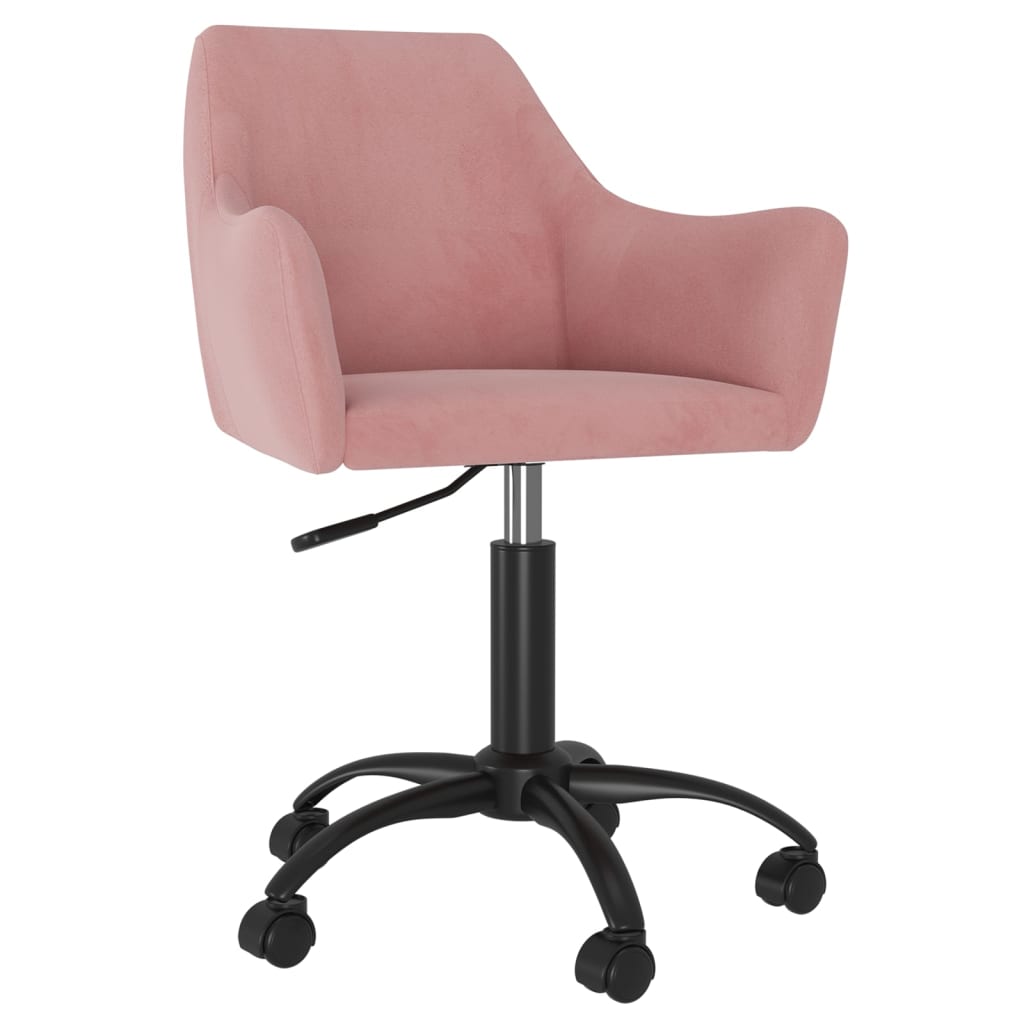 

vidaXL Eetkamerstoelen draaibaar 4 st fluweel roze