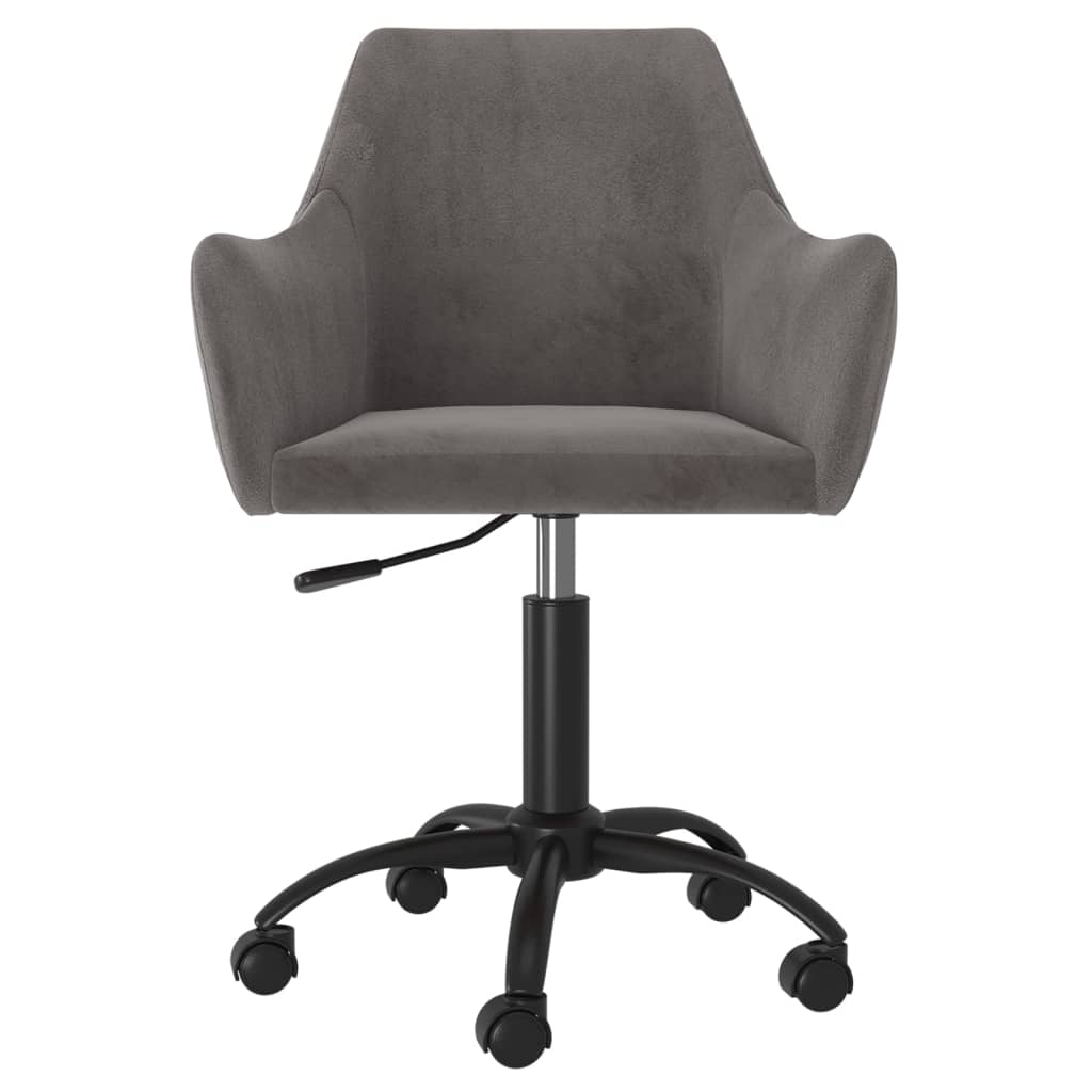 vidaXL Pasukama biuro kėdė, tamsiai pilkos spalvos, aksomas (330975)