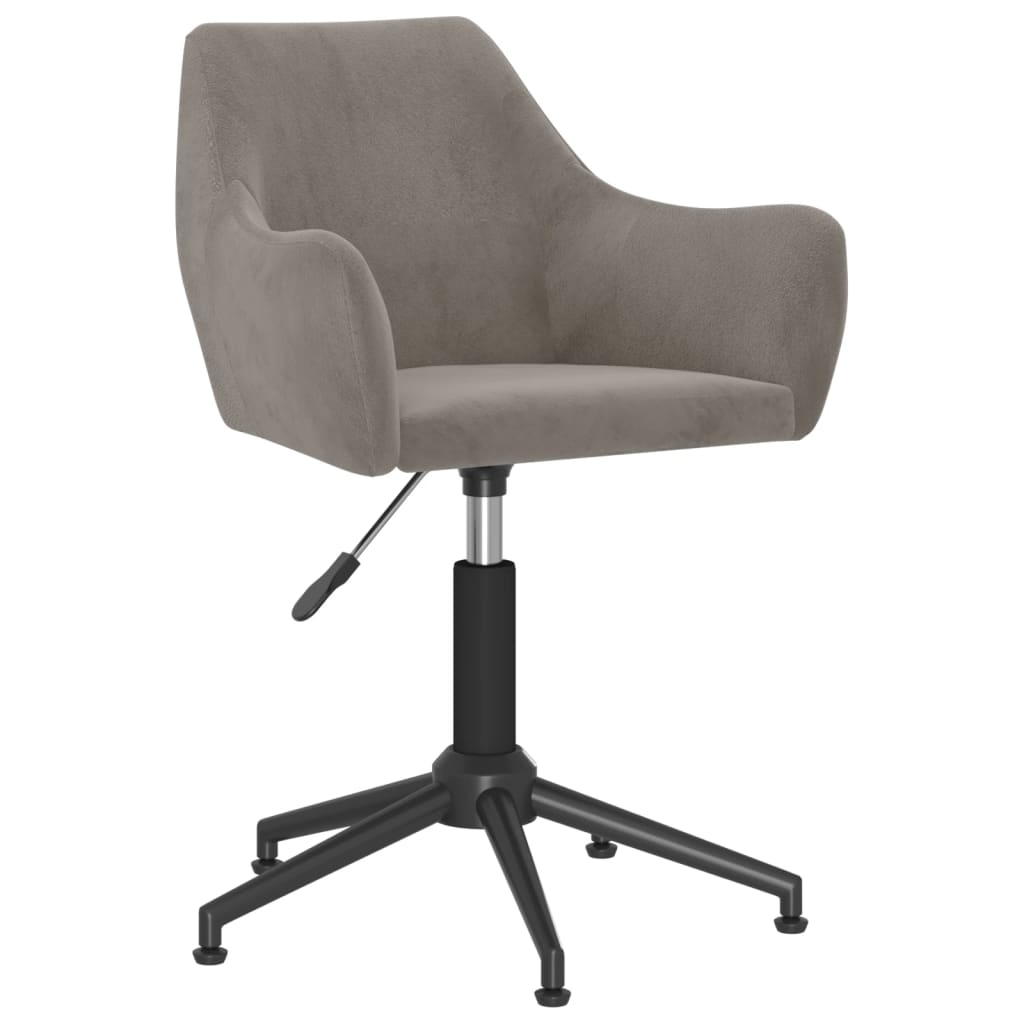 

vidaXL Eetkamerstoelen draaibaar 4 st fluweel lichtgrijs