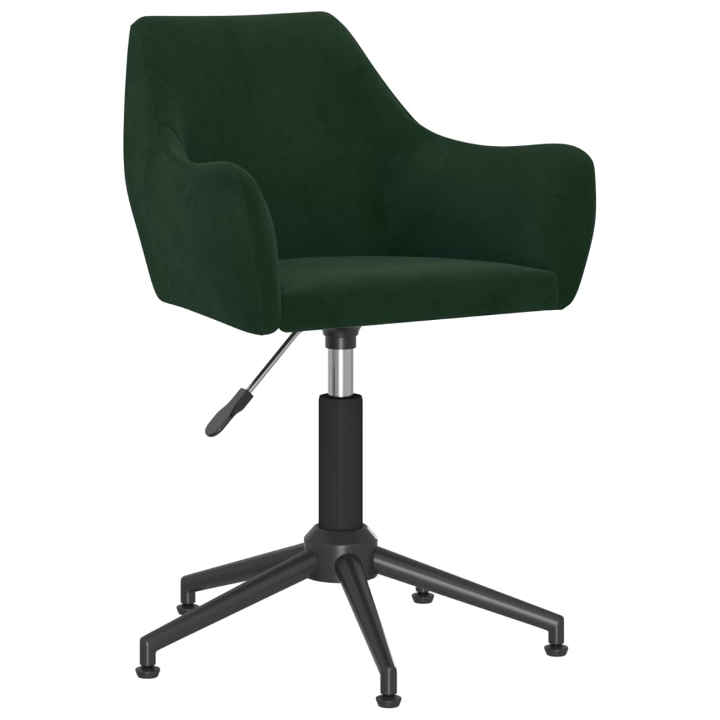 

vidaXL Eetkamerstoelen draaibaar 4 st fluweel donkergroen