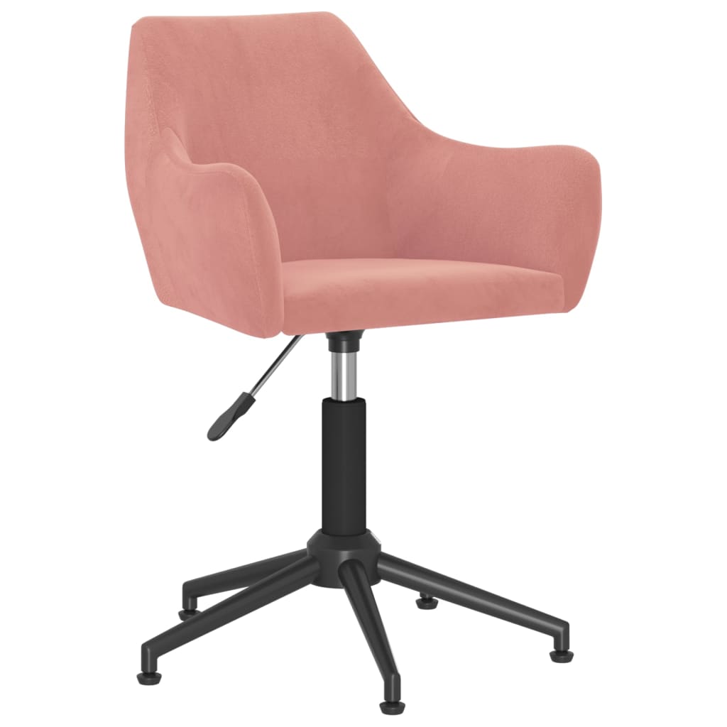 

vidaXL Eetkamerstoelen draaibaar 4 st fluweel roze