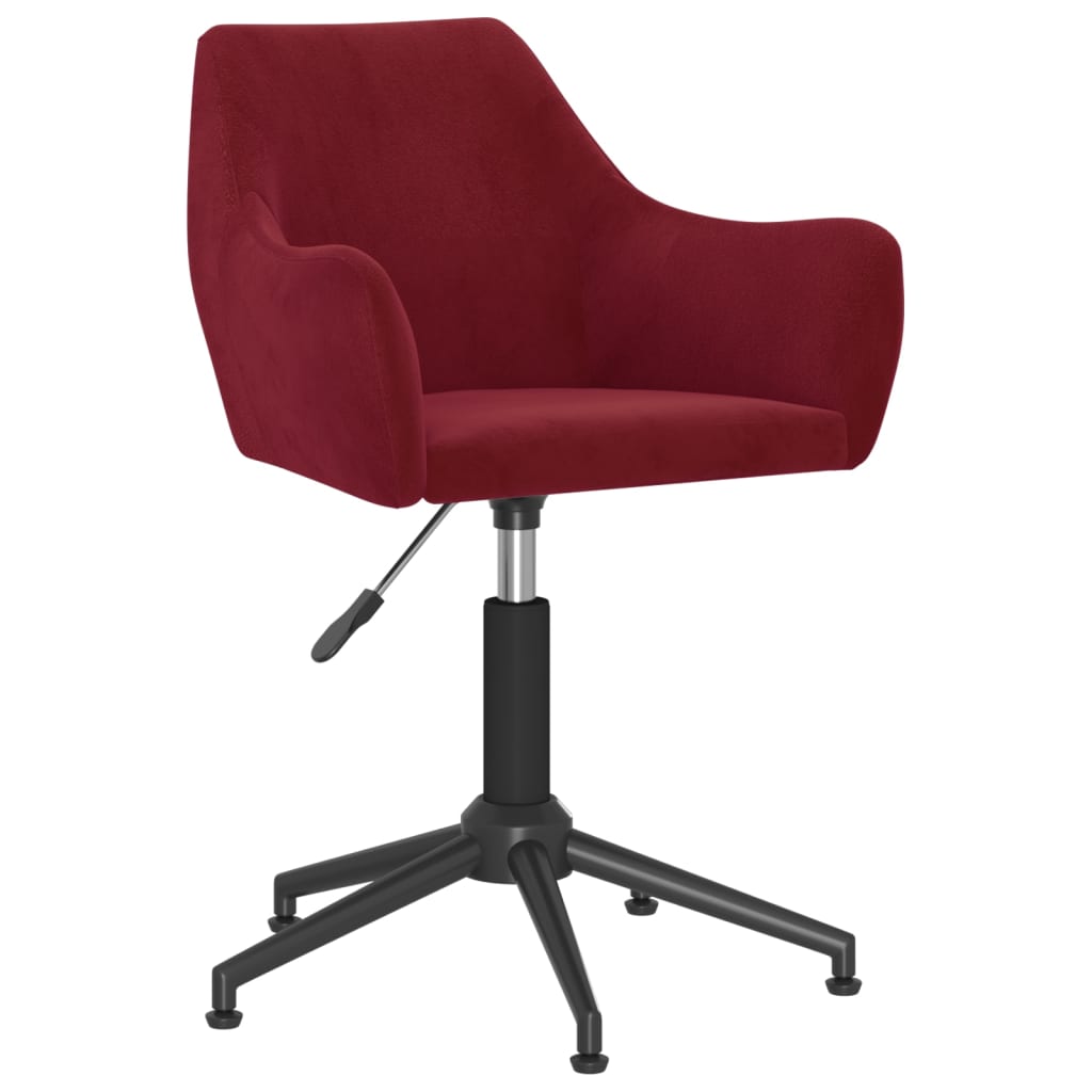 

vidaXL Eetkamerstoelen draaibaar 4 st fluweel wijnrood