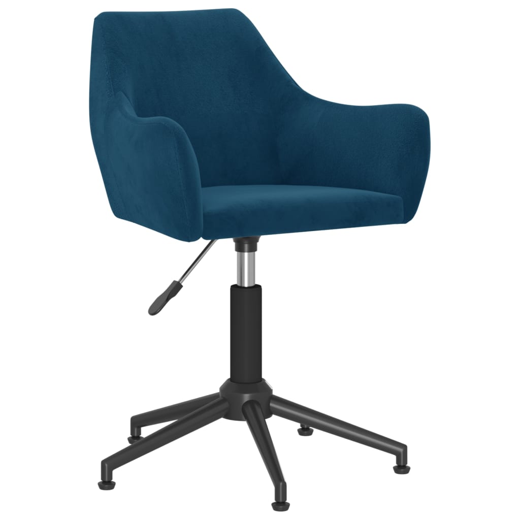 Pasukama biuro kėdė, mėlynos spalvos, aksomas (330995) 