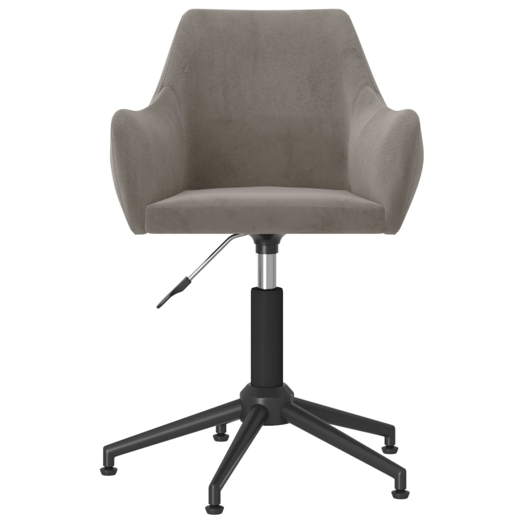 vidaXL Pasukama biuro kėdė, šviesiai pilkos spalvos, aksomas (330996)