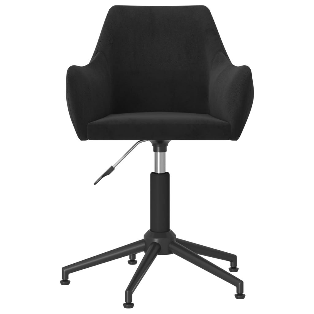 vidaXL Chaise pivotante de bureau Noir Velours