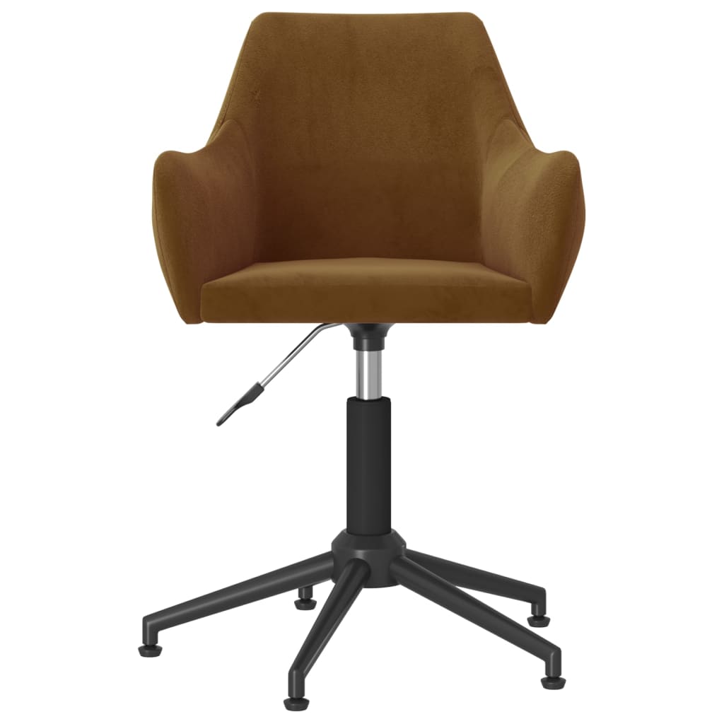 vidaXL Pasukama biuro kėdė, rudos spalvos, aksomas (331004)