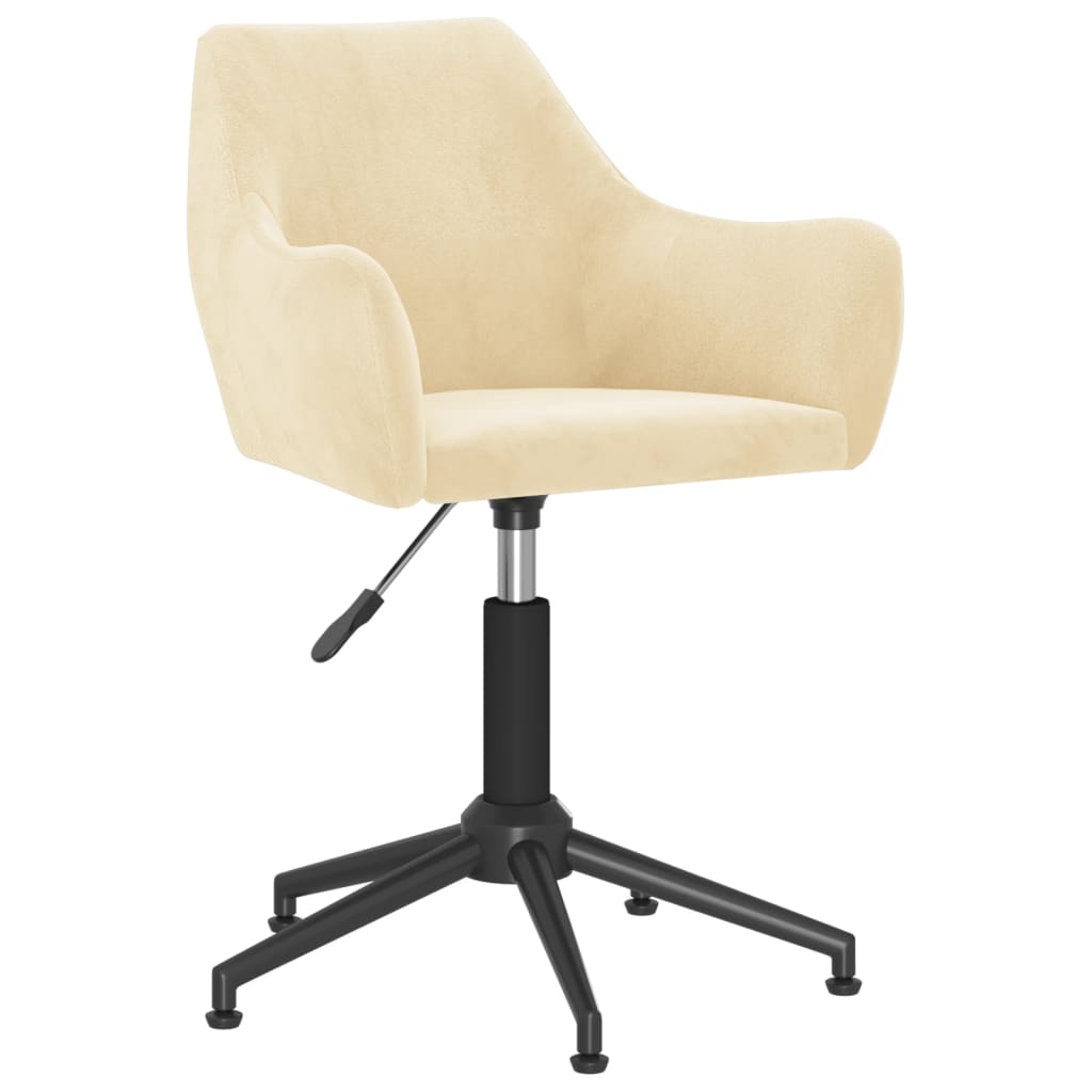 Pasukama biuro kėdė, kreminės spalvos, aksomas (331005)