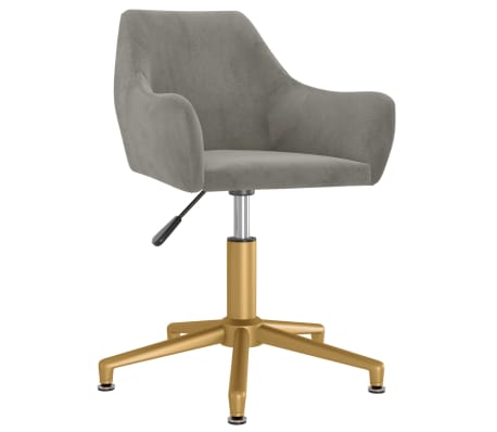 vidaXL Pasukamos valgomojo kėdės, 4vnt., &scaron;viesiai pilkos, aksomas