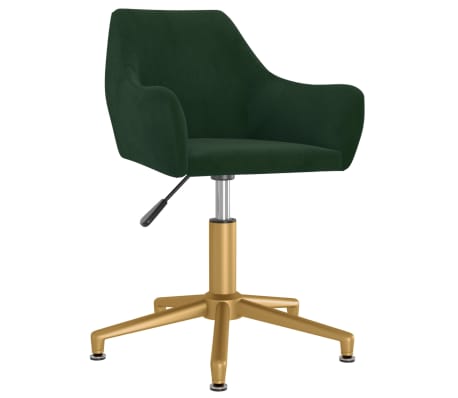 vidaXL Pasukamos valgomojo kėdės, 4vnt., tamsiai žalios, aksomas