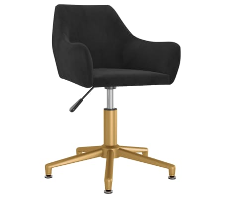 vidaXL Pasukamos valgomojo kėdės, 4vnt., juodos spalvos, aksomas