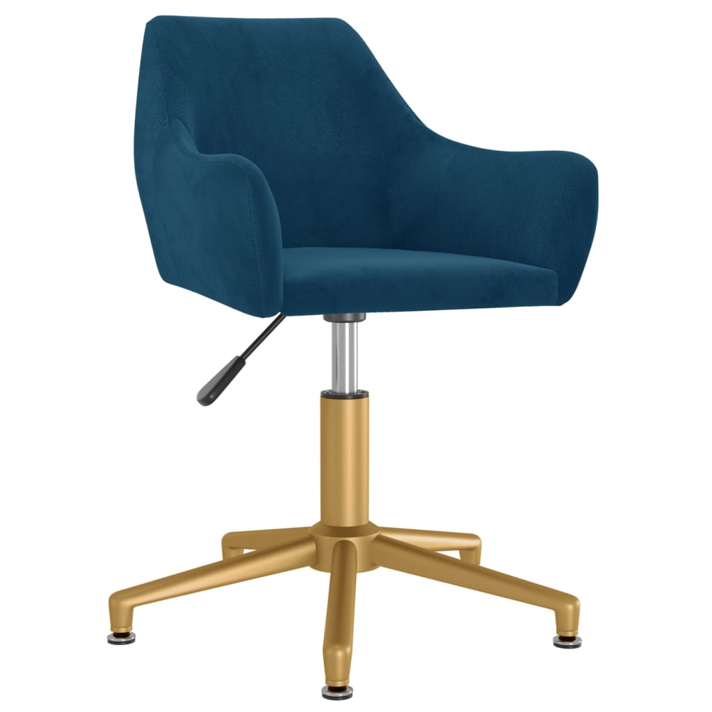 

vidaXL Eetkamerstoelen draaibaar 6 st fluweel blauw