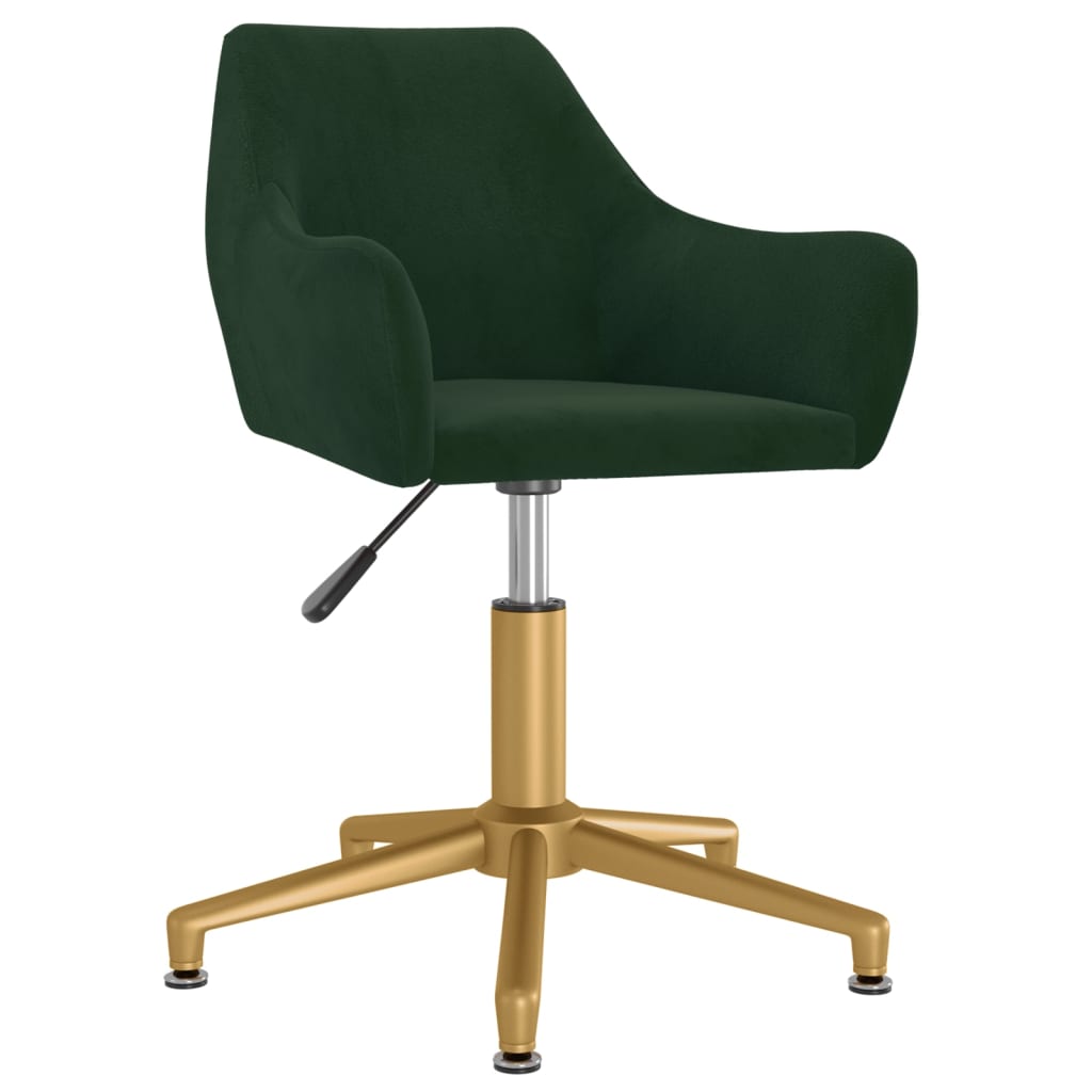 Pasukama biuro kėdė, tamsiai žalios spalvos, aksomas (331031)