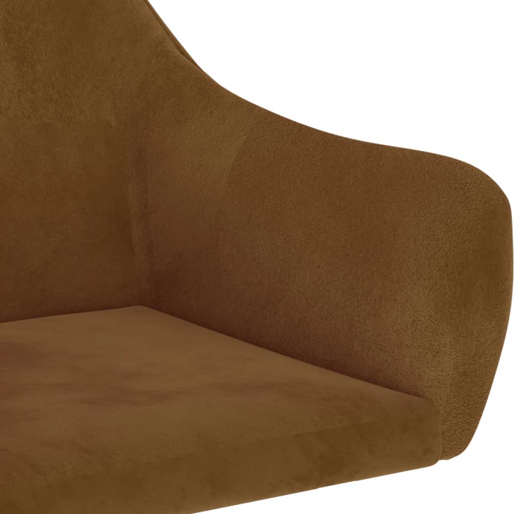 Scaun de birou pivotant, maro, catifea