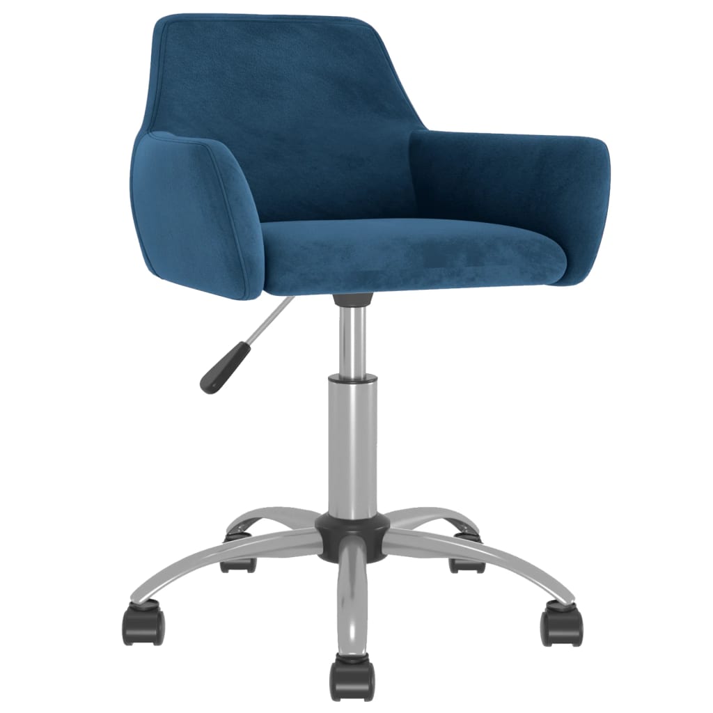 

vidaXL Eetkamerstoelen draaibaar 4 st fluweel blauw