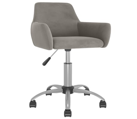 vidaXL Chaises à manger pivotantes lot de 4 Gris clair Velours