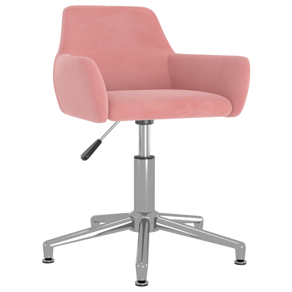 

vidaXL Eetkamerstoelen draaibaar 4 st fluweel roze