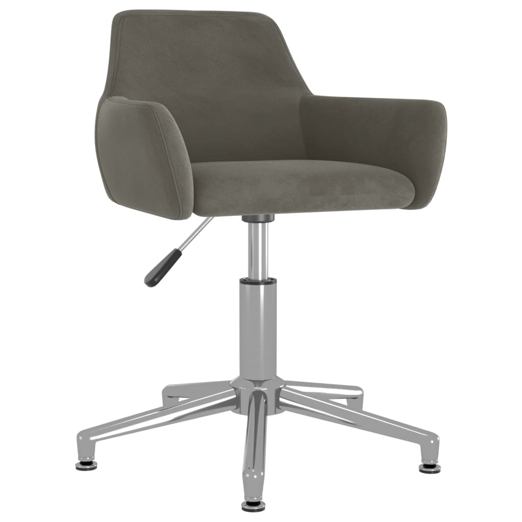 Pasukama biuro kėdė, tamsiai pilkos spalvos, aksomas (331086)