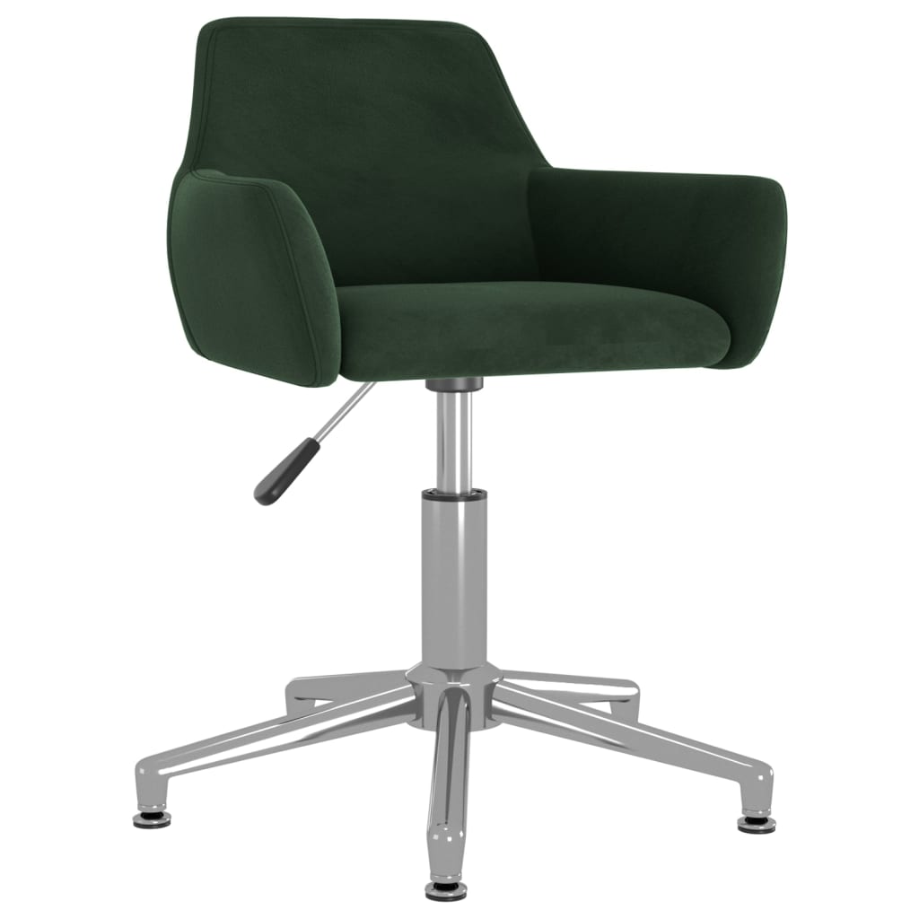 Pasukama biuro kėdė, tamsiai žalios spalvos, aksomas (331087) 