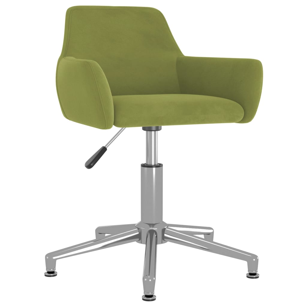 Chaise pivotante de bureau Vert clair Velours