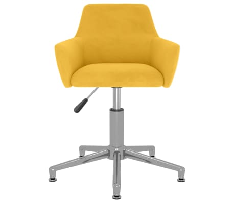 vidaXL Pasukama biuro kėdė, geltonos spalvos, aksomas (331092)