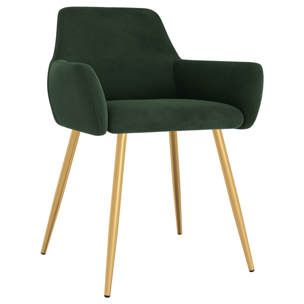 

vidaXL Eetkamerstoelen 6 st fluweel donkergroen