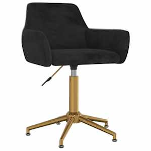 vidaXL Chaises pivotantes &agrave; manger lot de 6 Noir Velours