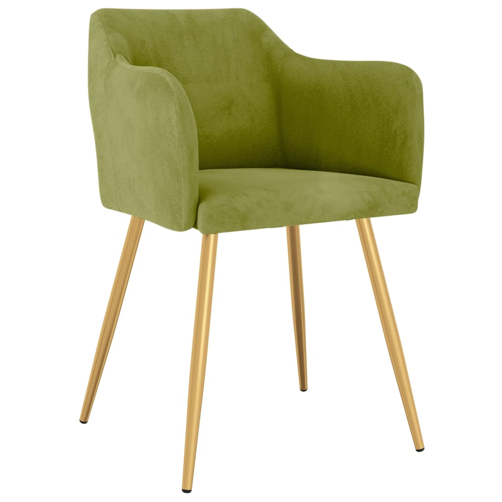 

vidaXL Eetkamerstoelen 4 st fluweel lichtgroen