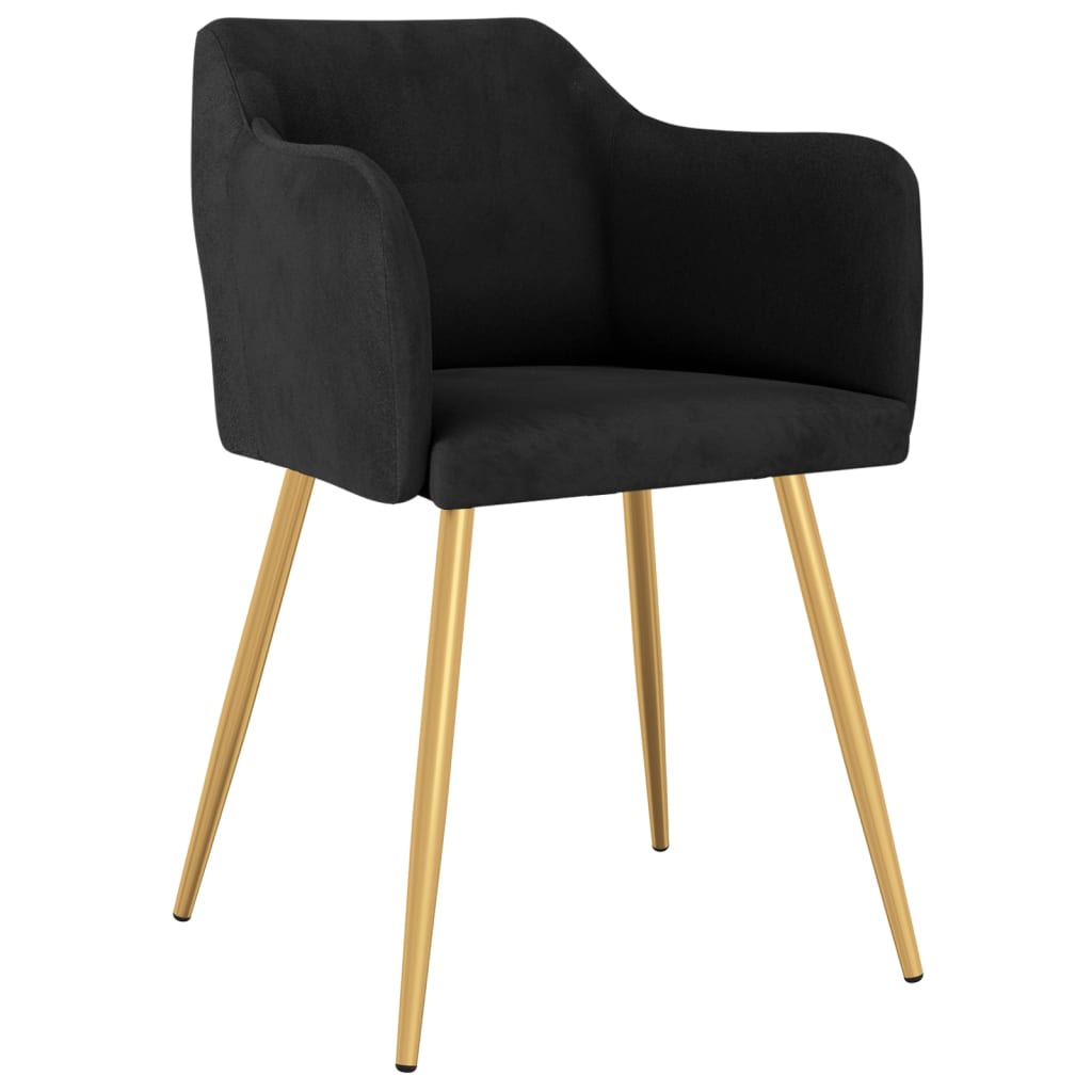 

vidaXL Eetkamerstoelen 6 st fluweel zwart