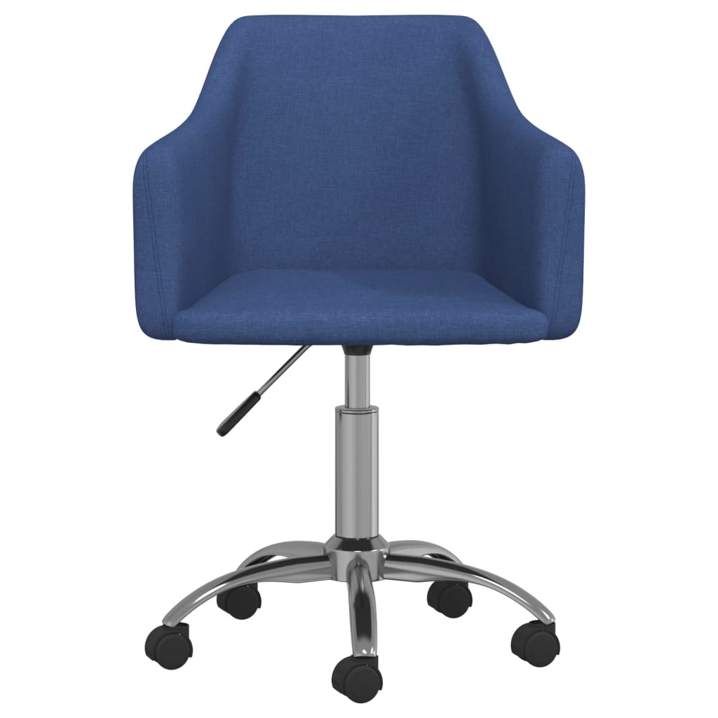 

vidaXL Eetkamerstoelen draaibaar 4 st stof blauw