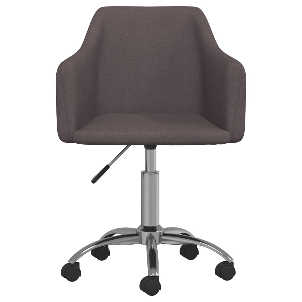 

vidaXL Eetkamerstoelen draaibaar 4 st stof taupe