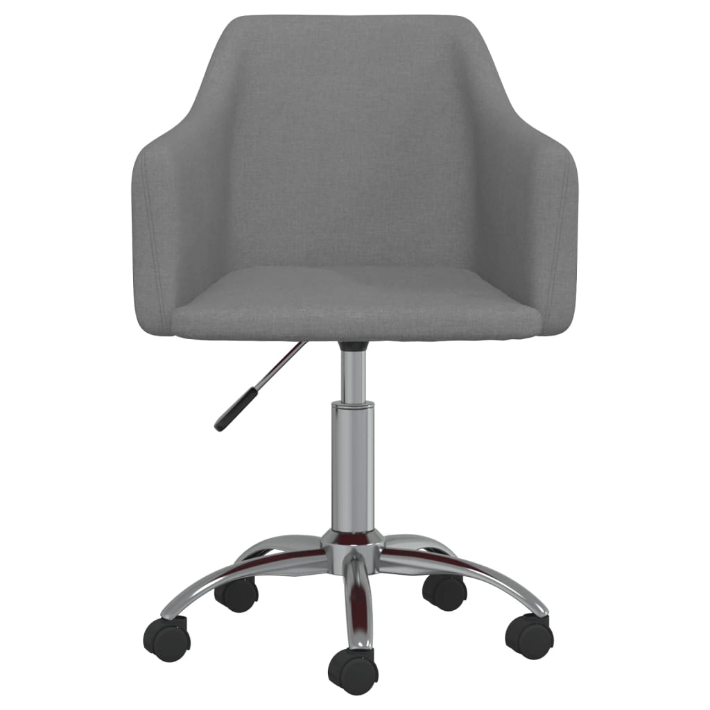 vidaXL Snurrbar kontorsstol ljusgrå tyg