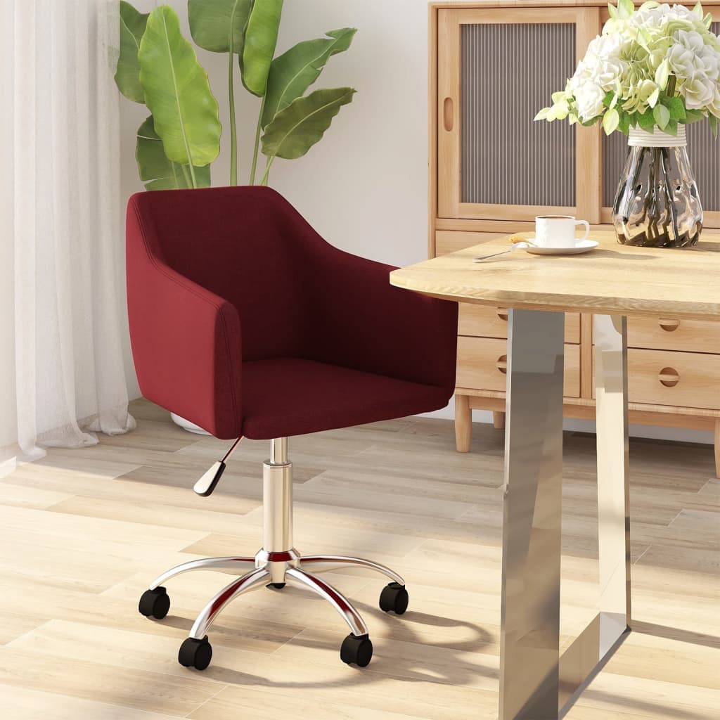 Pasukama biuro kėdė, raudonojo vyno spalvos, audinys (331170)