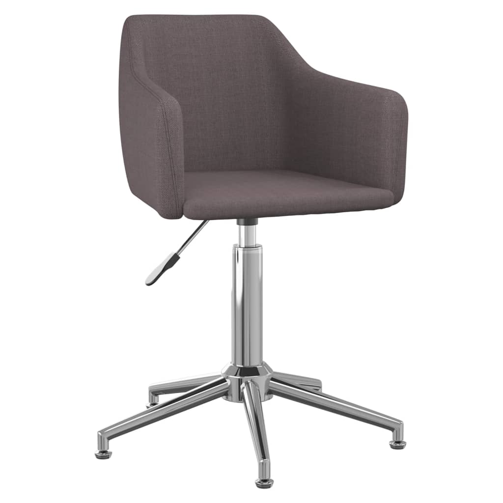 vidaXL Eetkamerstoelen draaibaar 4 st stof taupe