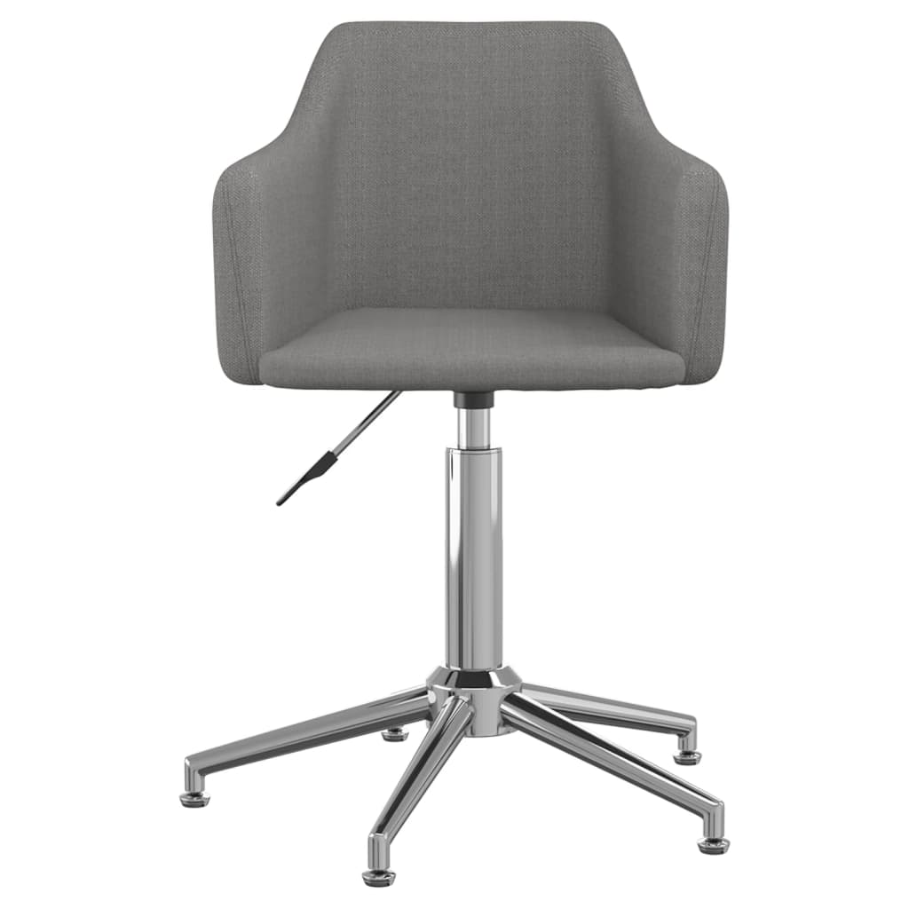 vidaXL Chaise pivotante de bureau Gris clair Tissu