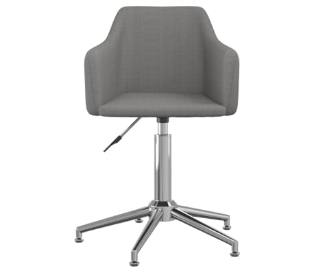 vidaXL Chaise pivotante de bureau Gris clair Tissu