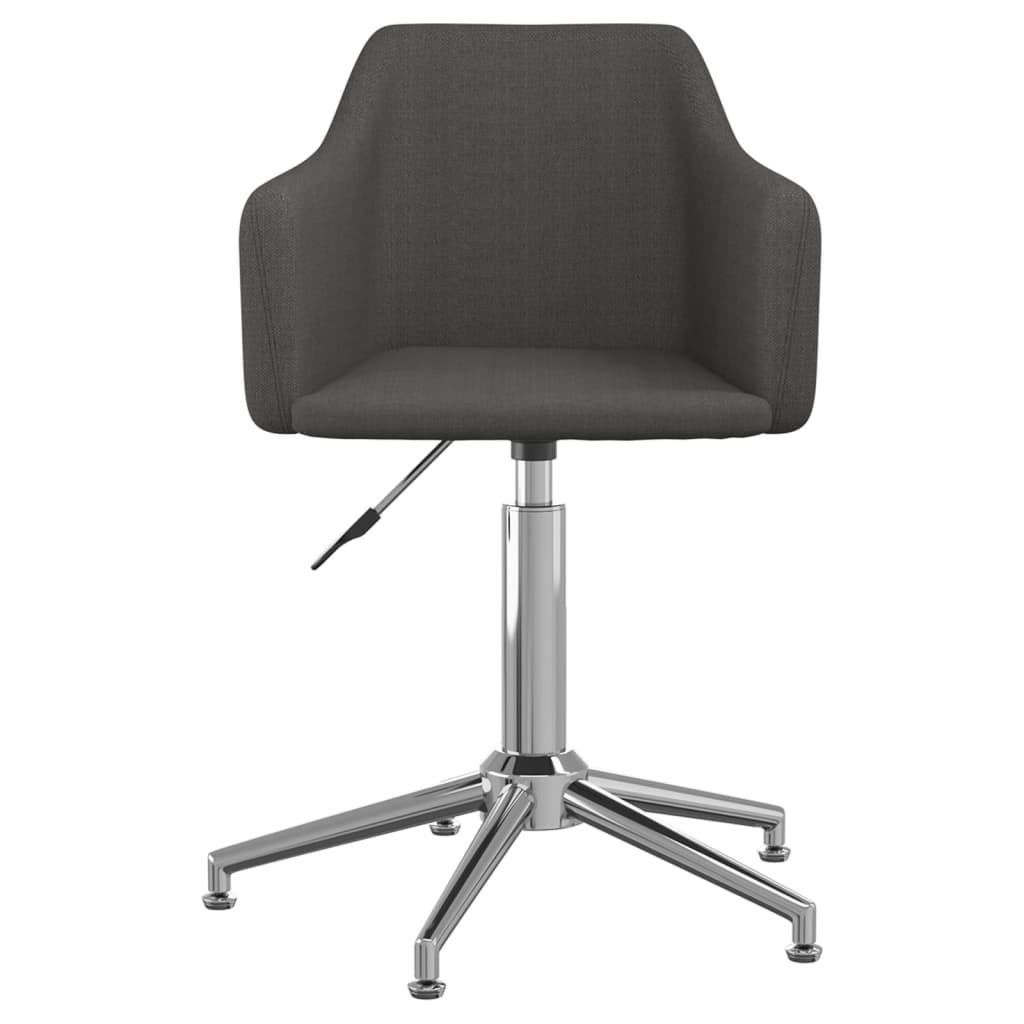 vidaXL Silla de oficina giratoria tela gris oscuro