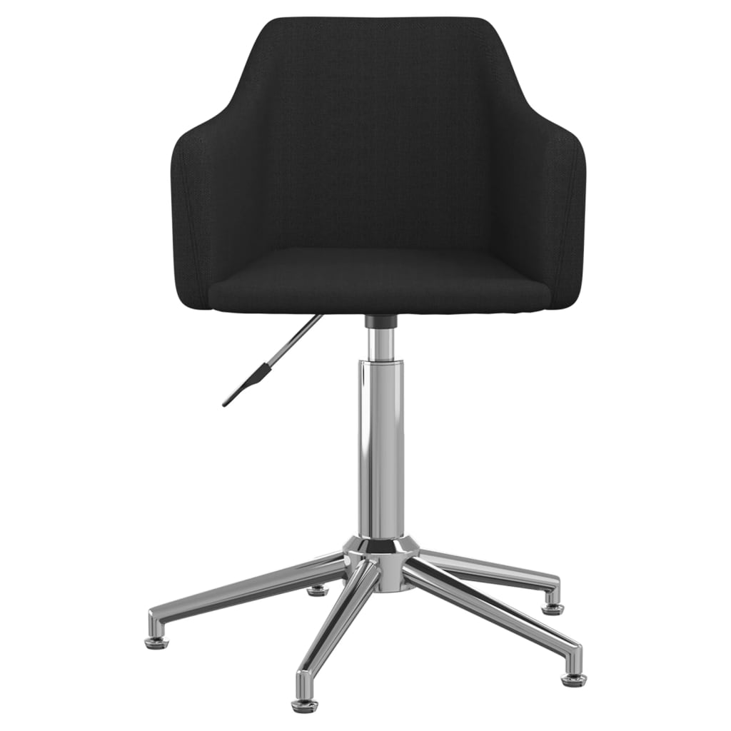 vidaXL Chaise pivotante de bureau Noir Tissu