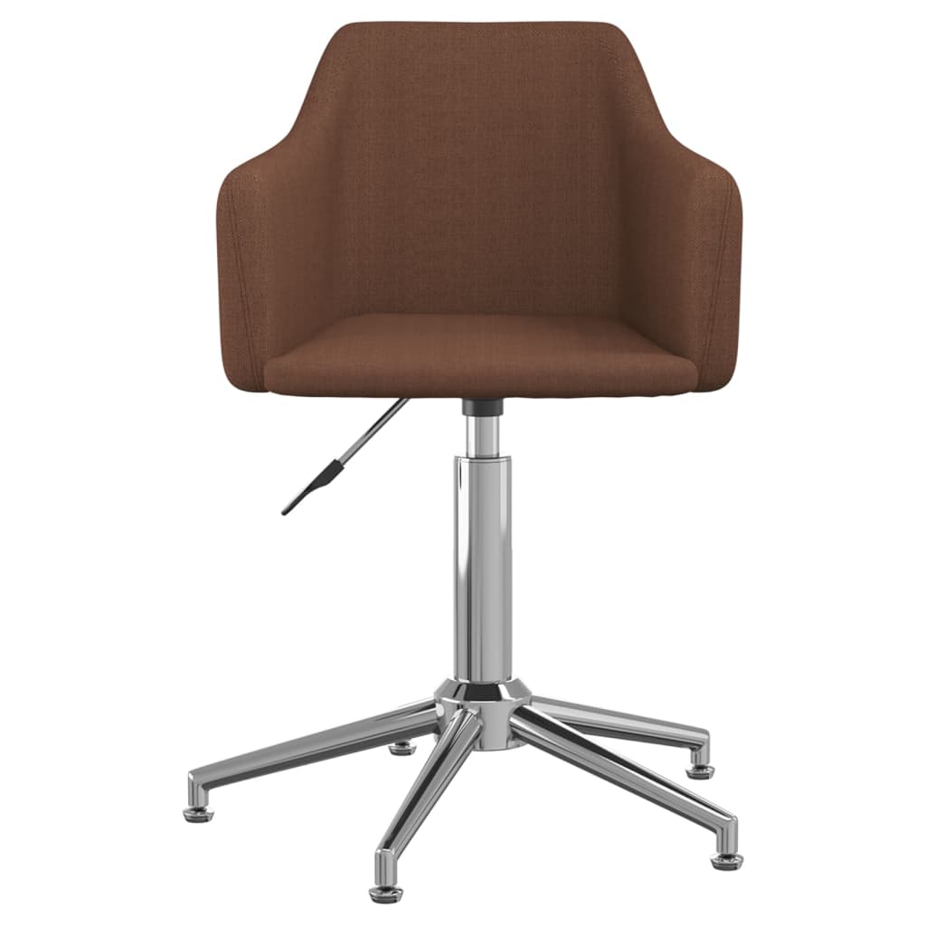 vidaXL Otočná kancelářská židle hnědá textil