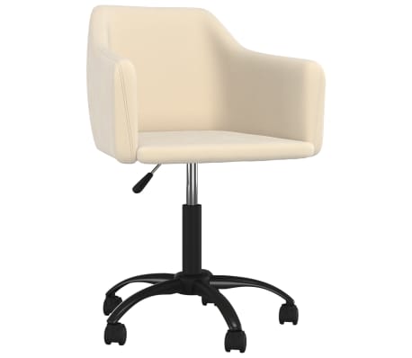 vidaXL Eetkamerstoelen draaibaar 4 st fluweel cr&egrave;mekleurig