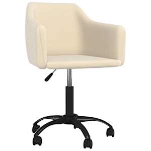 vidaXL Eetkamerstoelen draaibaar 4 st fluweel cr&egrave;mekleurig