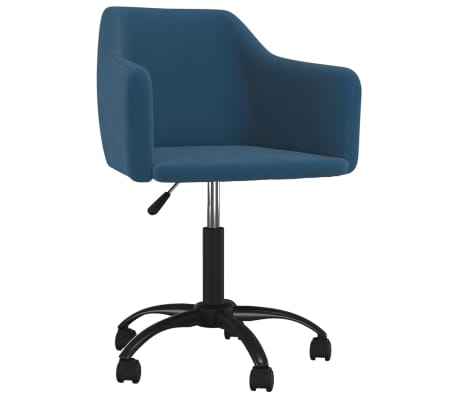 vidaXL Esszimmerst&uuml;hle 6 Stk. Drehbar Blau Samt