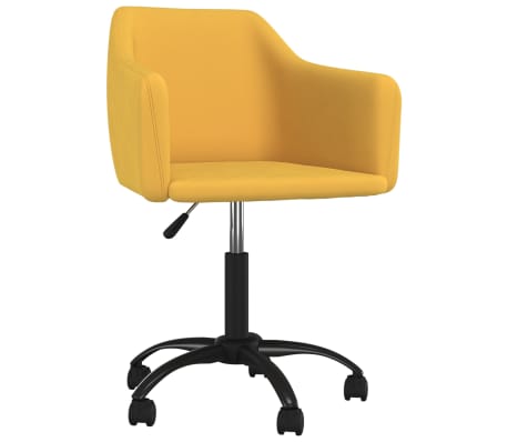 vidaXL Vrtljivi jedilni stoli 6 kosov rumen žamet