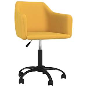 vidaXL Vrtljivi jedilni stoli 6 kosov rumen žamet